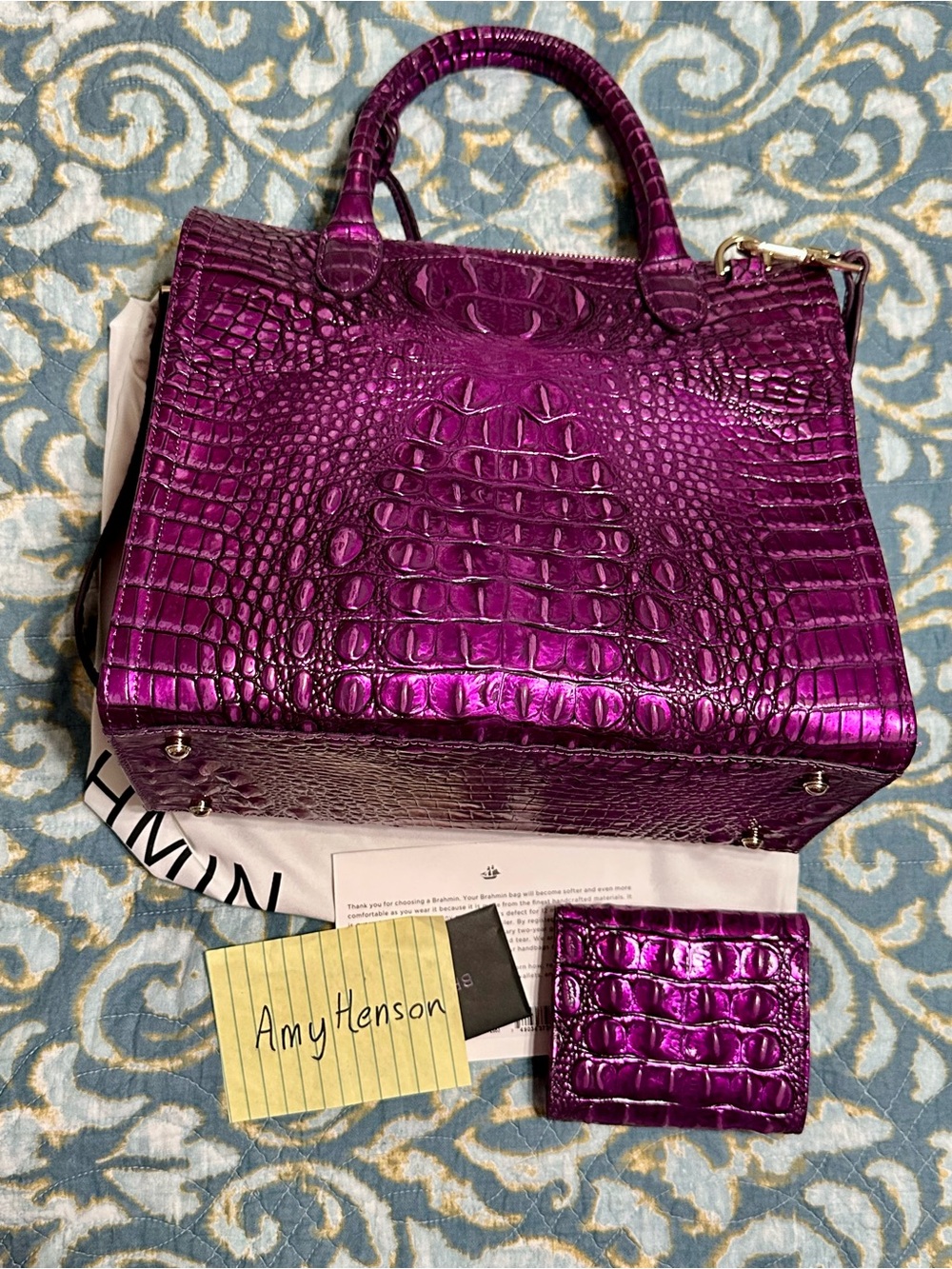 Brahmin Caroline and Small Veronica Set in Purple Potion - Picture 3 of 8